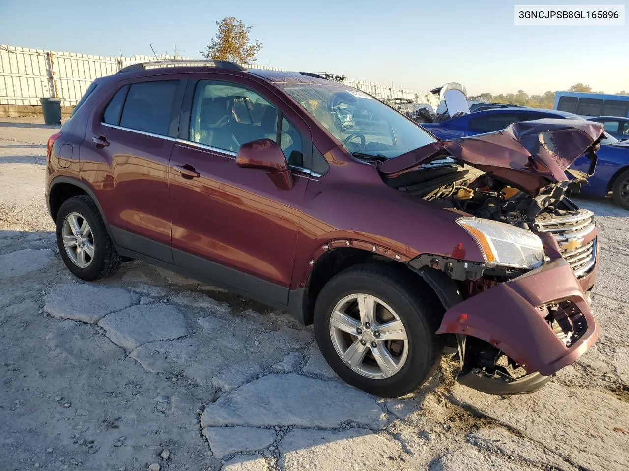 2016 Chevrolet Trax 1Lt VIN: 3GNCJPSB8GL165896 Lot: 74144154