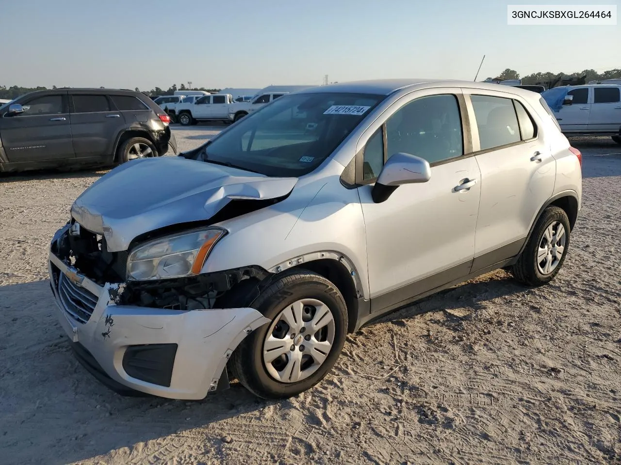 2016 Chevrolet Trax Ls VIN: 3GNCJKSBXGL264464 Lot: 74215724