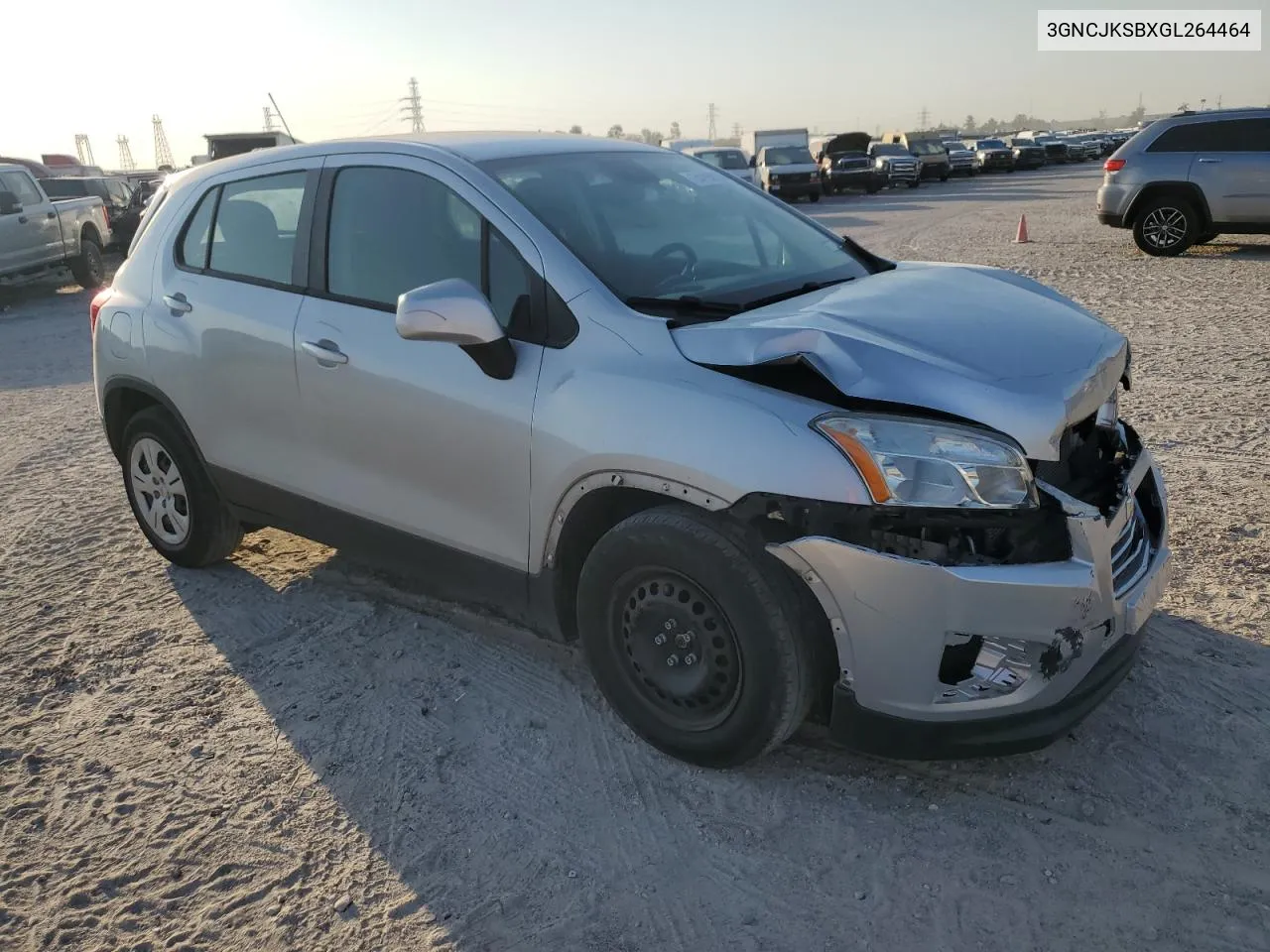 2016 Chevrolet Trax Ls VIN: 3GNCJKSBXGL264464 Lot: 74215724