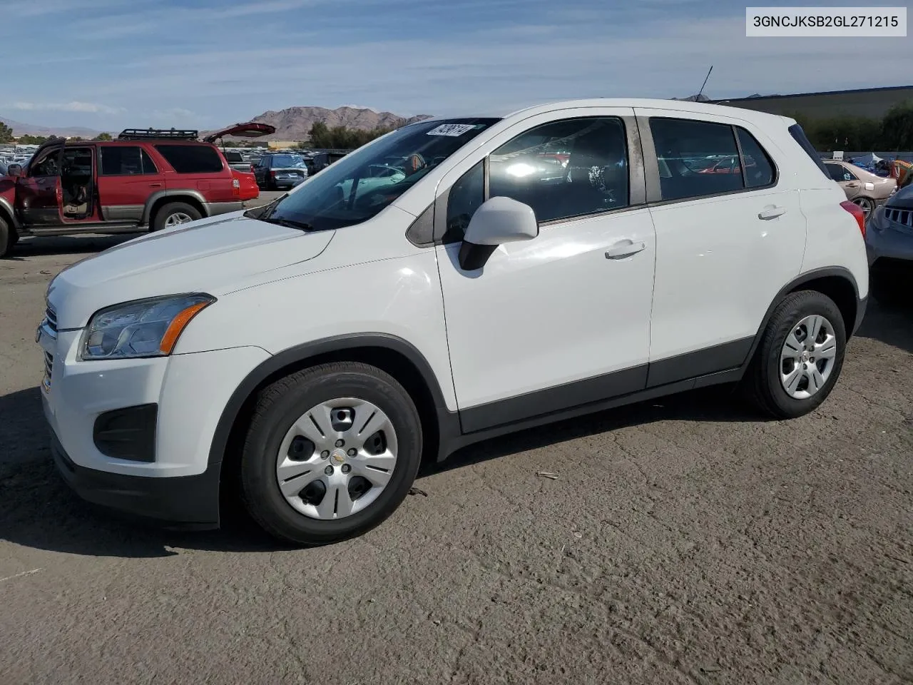 2016 Chevrolet Trax Ls VIN: 3GNCJKSB2GL271215 Lot: 74296114