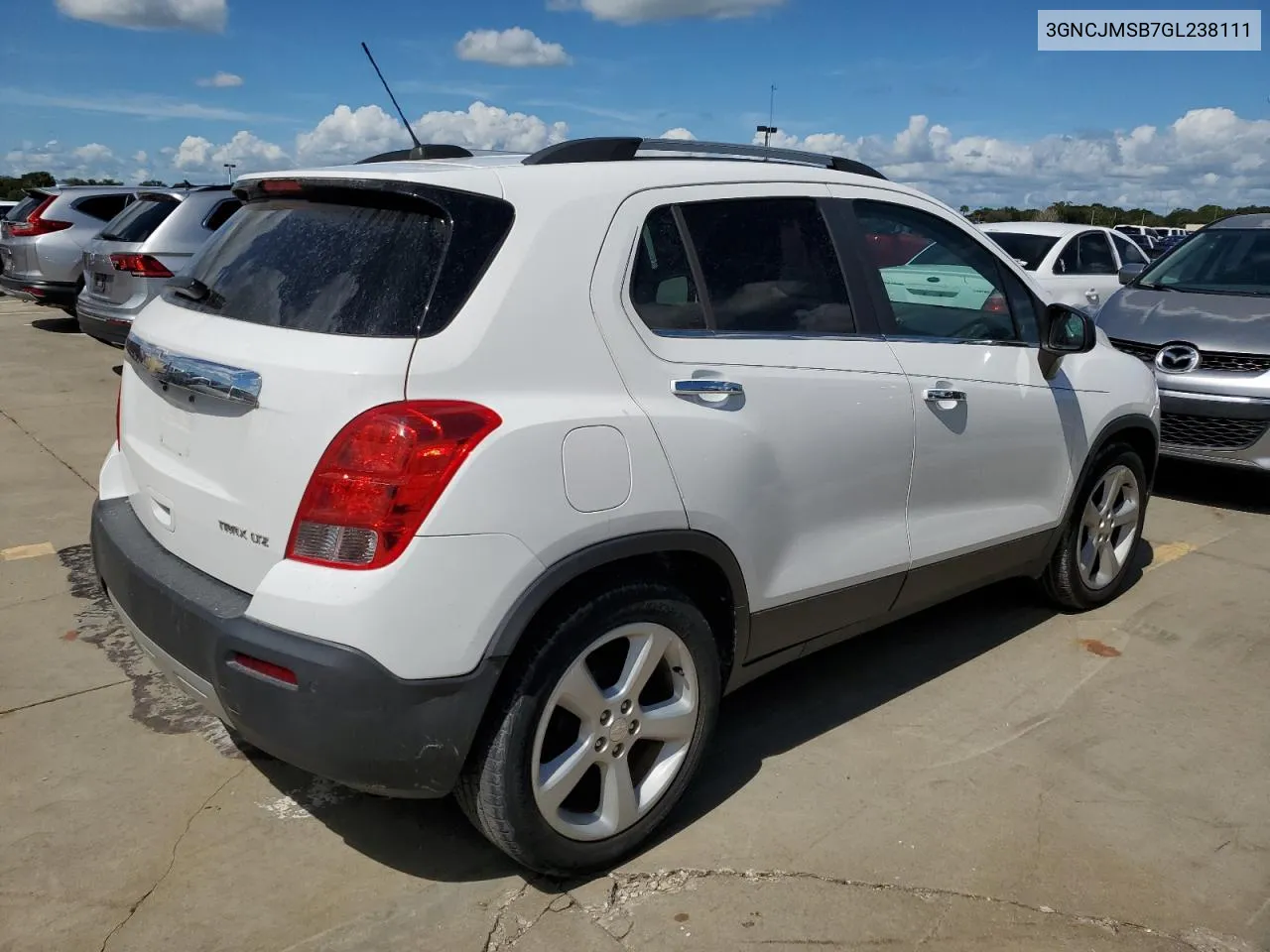 2016 Chevrolet Trax Ltz VIN: 3GNCJMSB7GL238111 Lot: 74579014