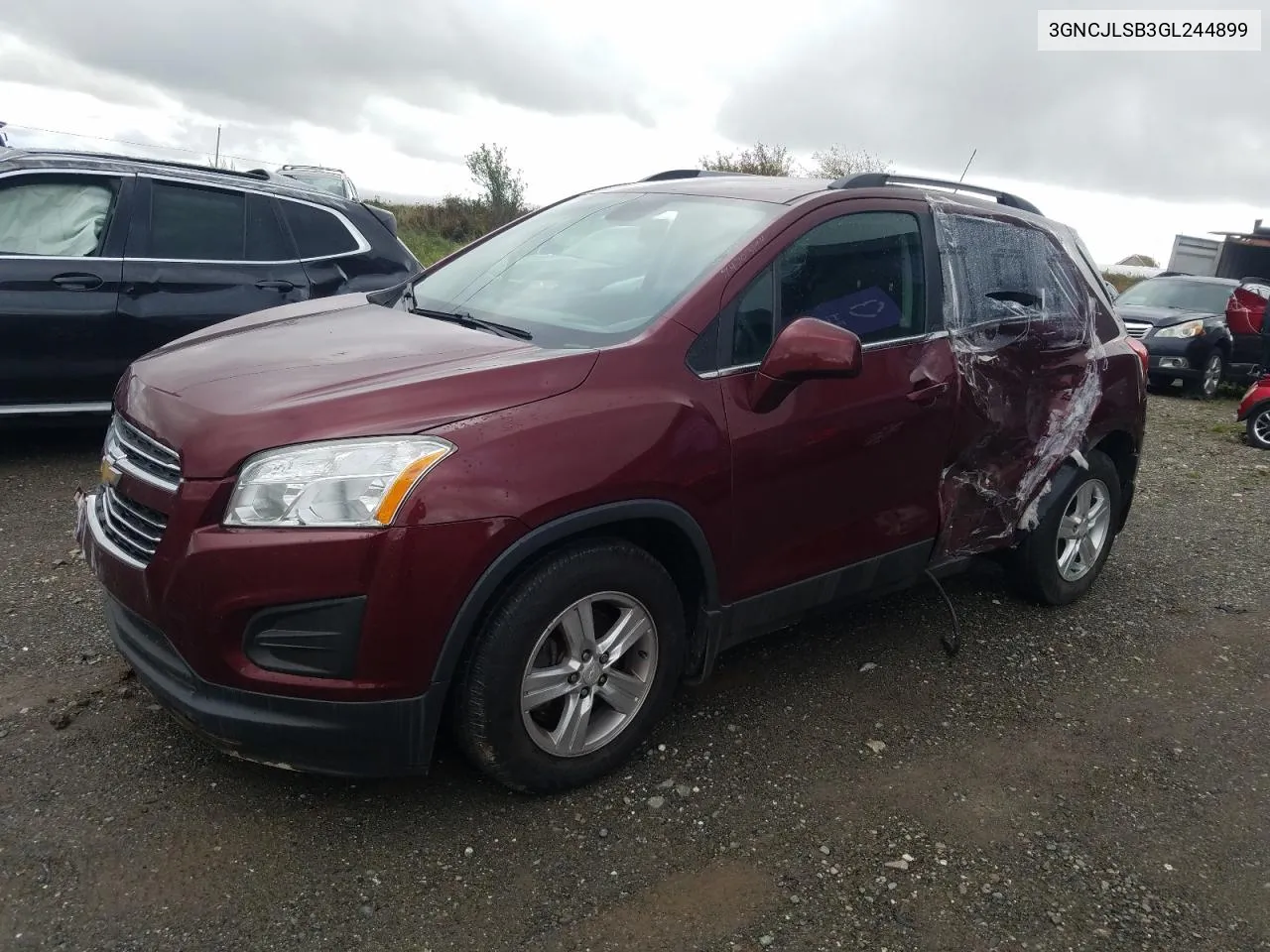 2016 Chevrolet Trax 1Lt VIN: 3GNCJLSB3GL244899 Lot: 74703194