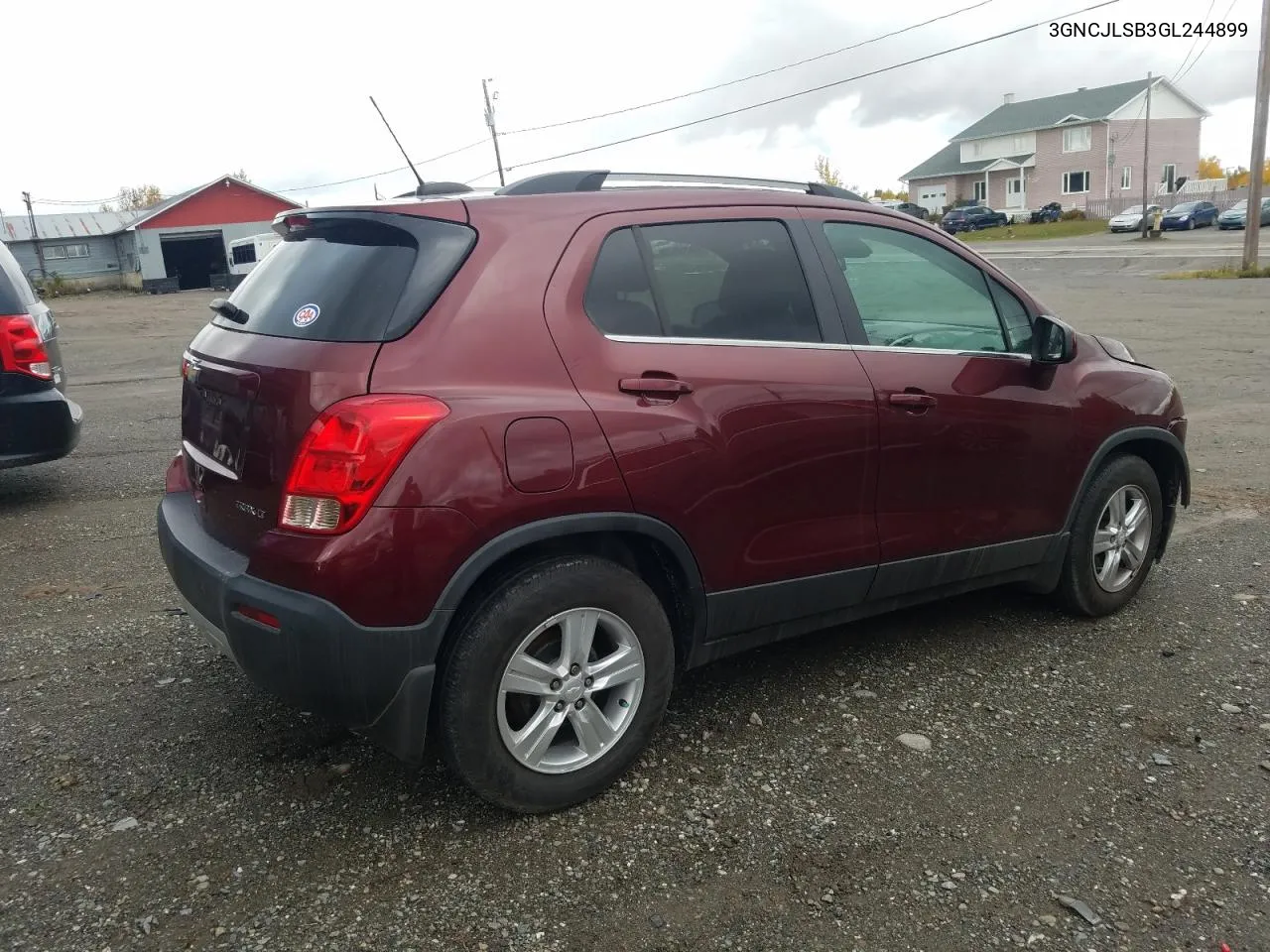 2016 Chevrolet Trax 1Lt VIN: 3GNCJLSB3GL244899 Lot: 74703194