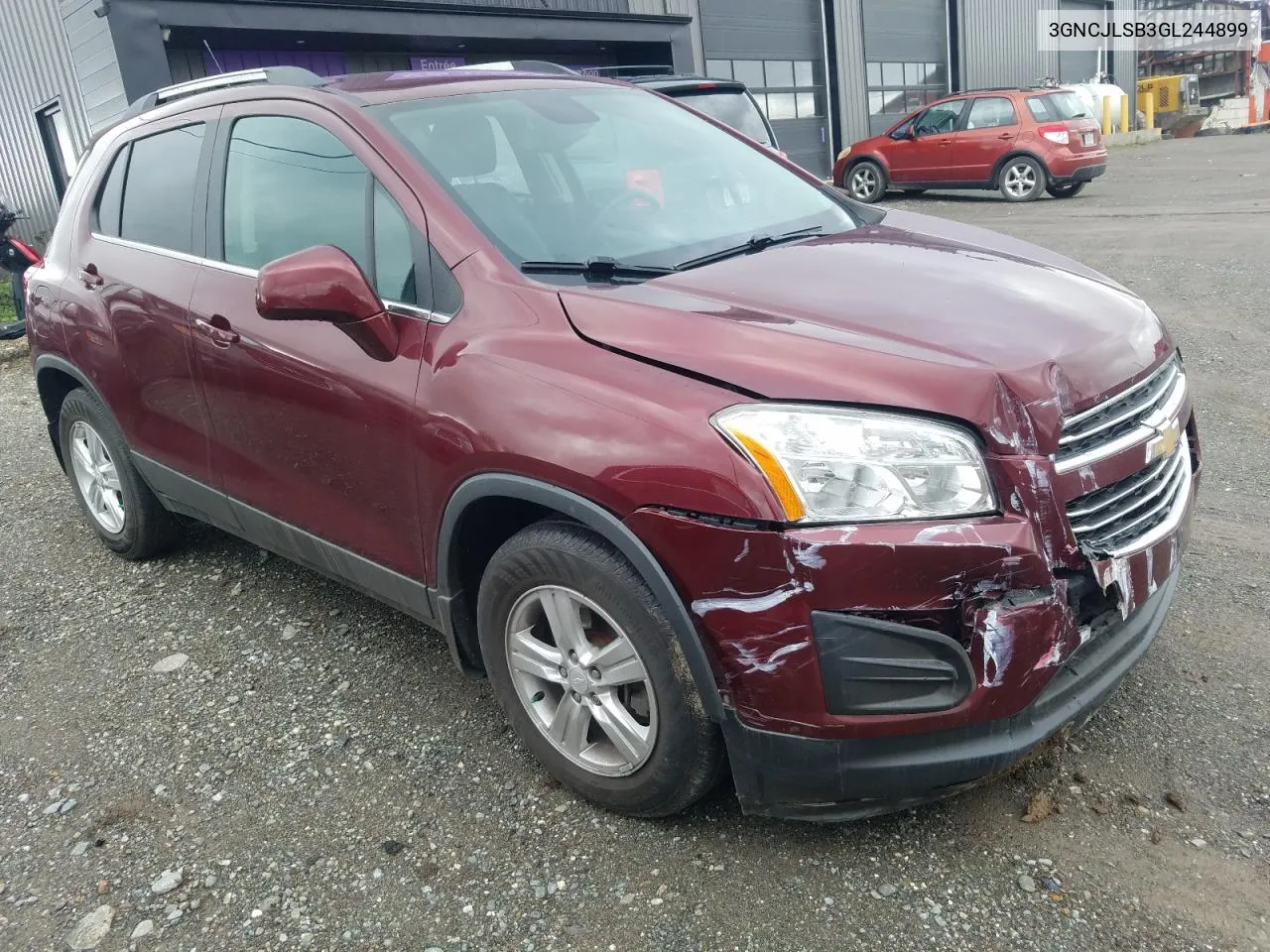 2016 Chevrolet Trax 1Lt VIN: 3GNCJLSB3GL244899 Lot: 74703194