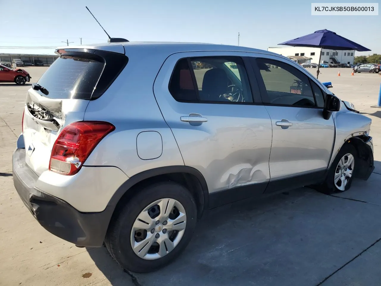 KL7CJKSB5GB600013 2016 Chevrolet Trax Ls