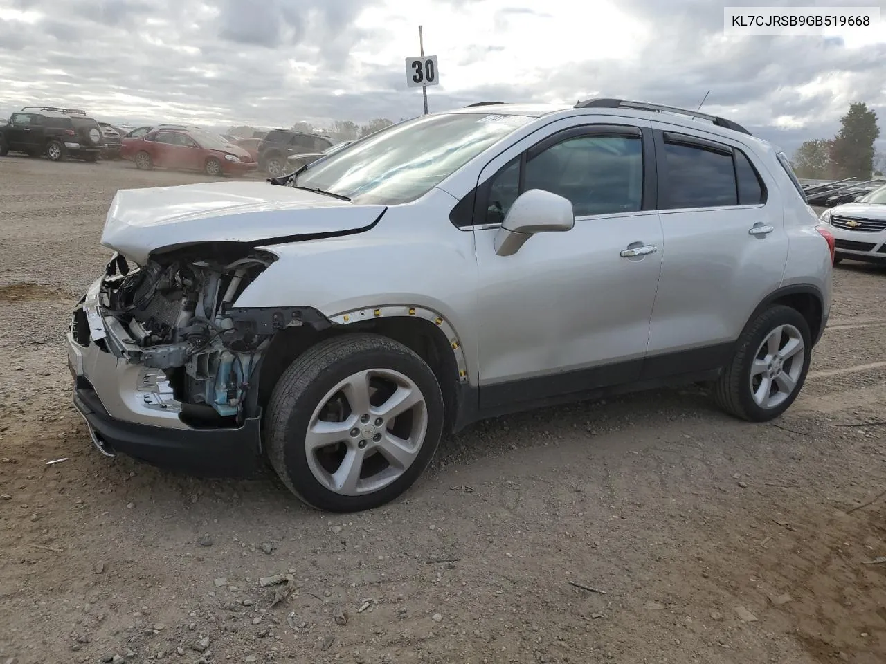 2016 Chevrolet Trax Ltz VIN: KL7CJRSB9GB519668 Lot: 74760894