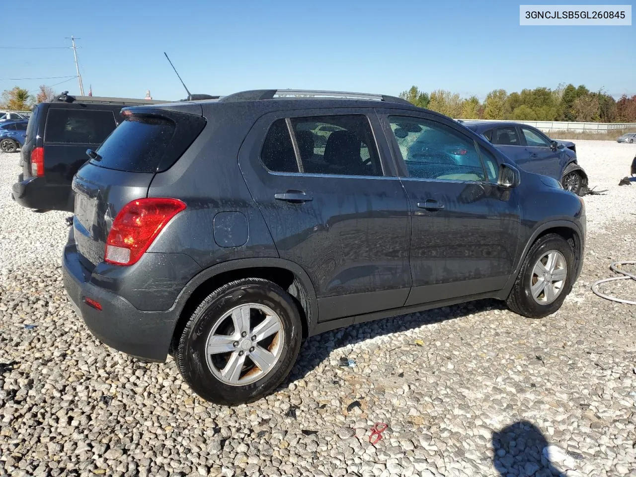 2016 Chevrolet Trax 1Lt VIN: 3GNCJLSB5GL260845 Lot: 74791224