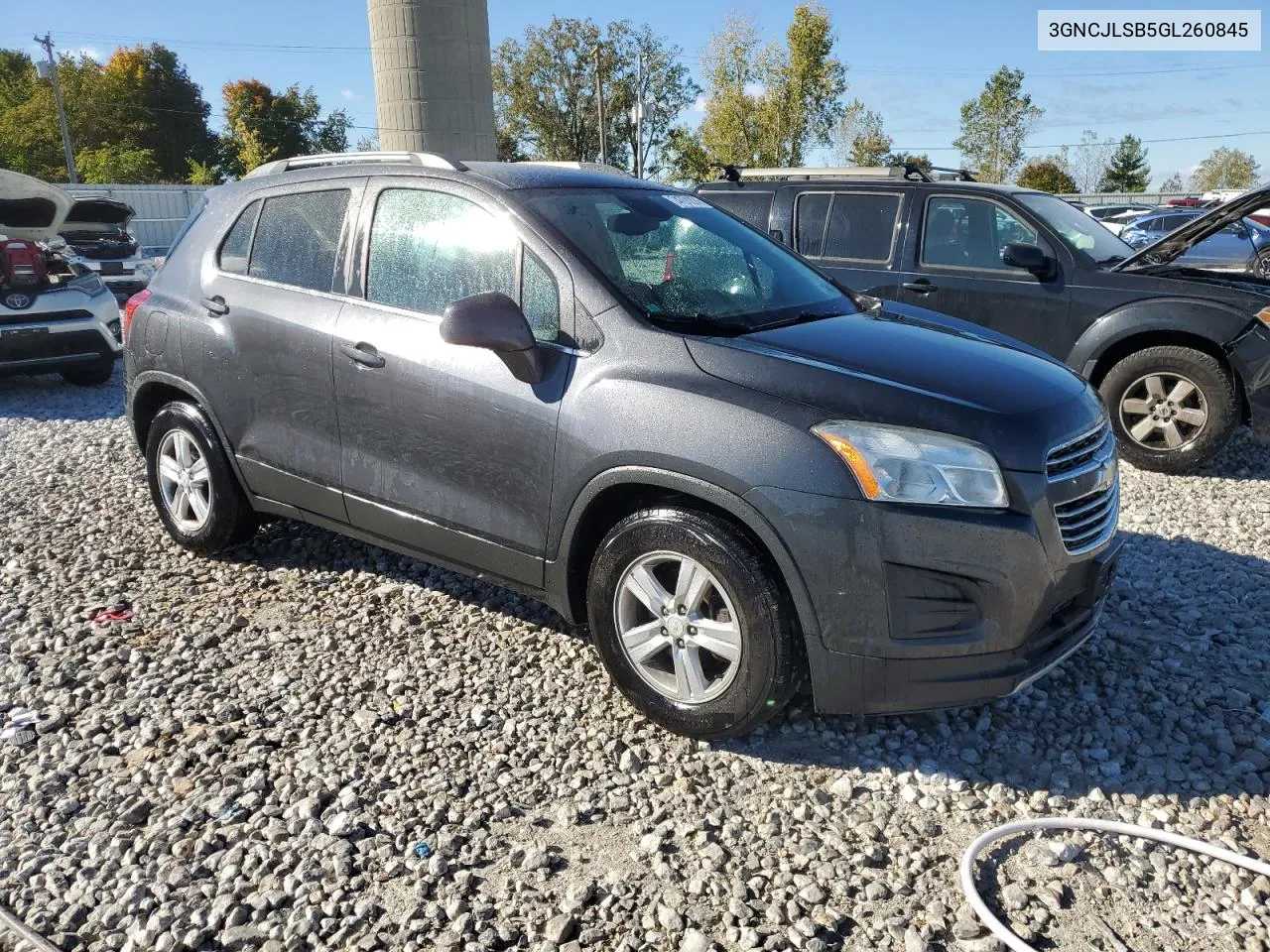 2016 Chevrolet Trax 1Lt VIN: 3GNCJLSB5GL260845 Lot: 74791224