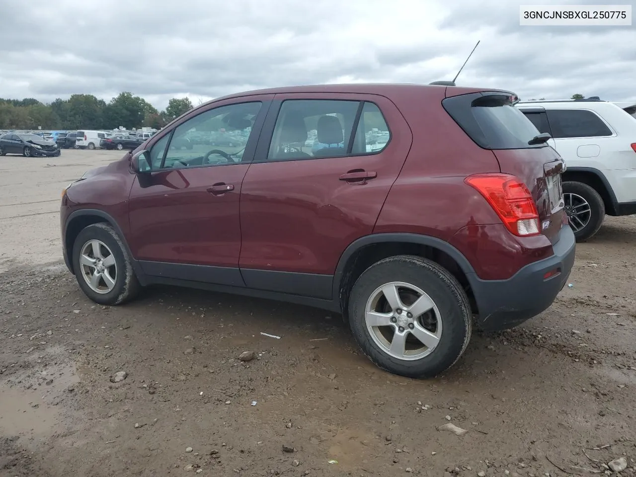 2016 Chevrolet Trax Ls VIN: 3GNCJNSBXGL250775 Lot: 74810554