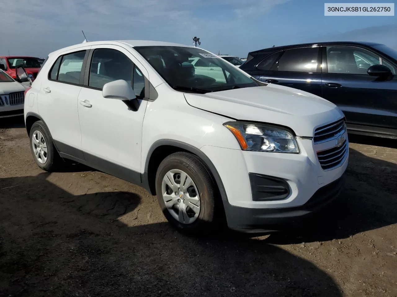 2016 Chevrolet Trax Ls VIN: 3GNCJKSB1GL262750 Lot: 74816444