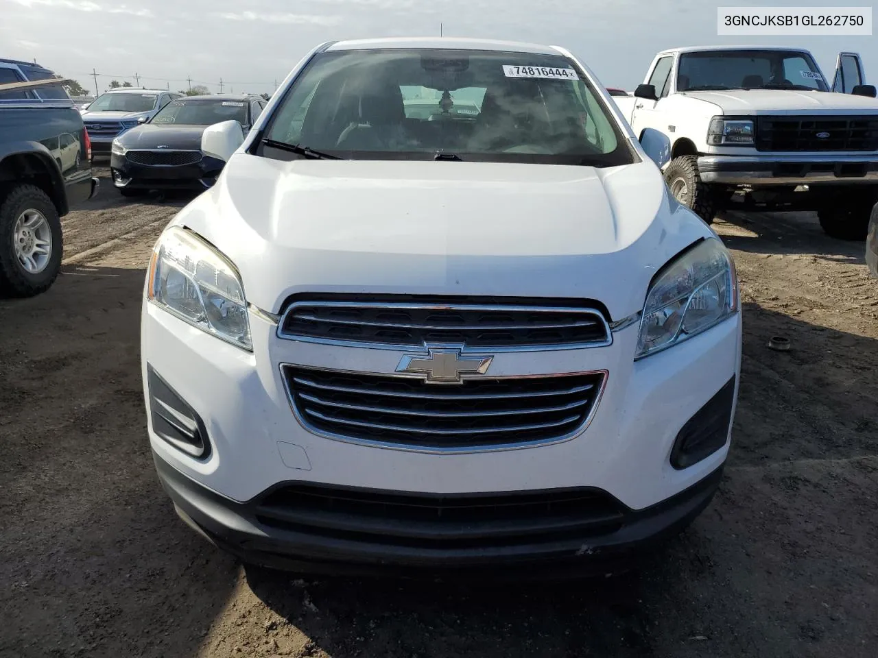 2016 Chevrolet Trax Ls VIN: 3GNCJKSB1GL262750 Lot: 74816444