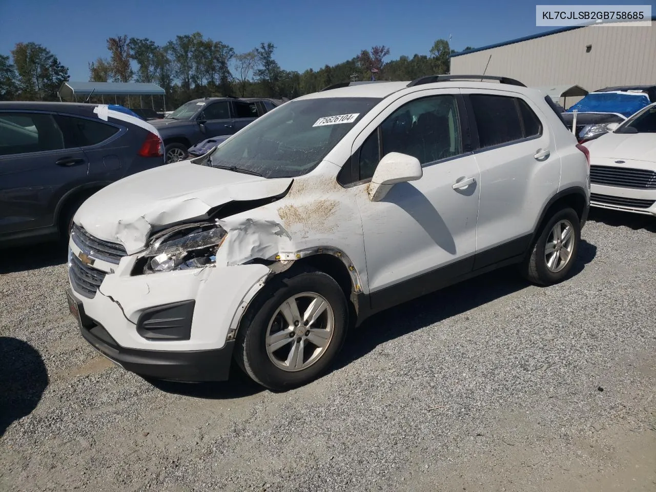 2016 Chevrolet Trax 1Lt VIN: KL7CJLSB2GB758685 Lot: 75626104