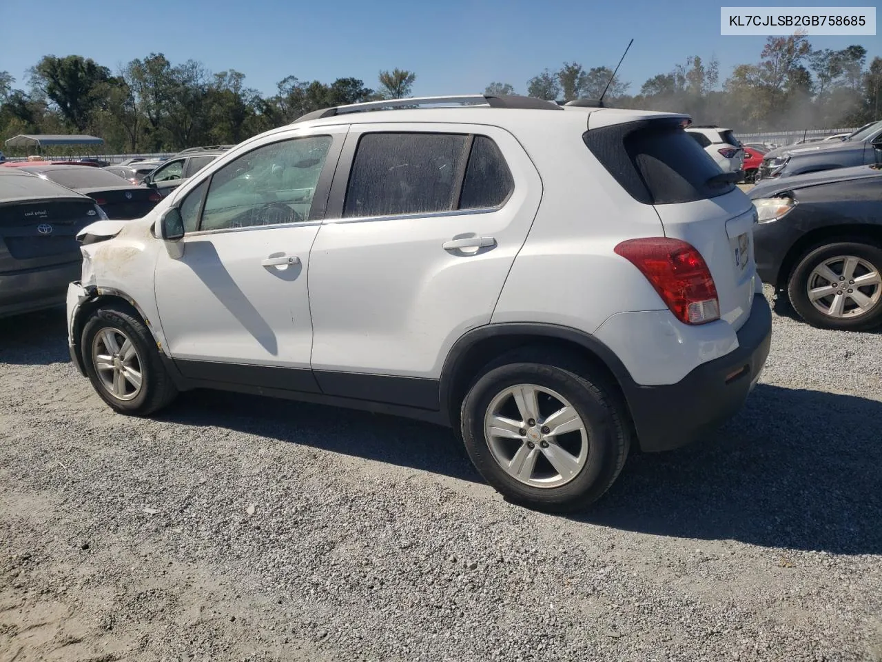 2016 Chevrolet Trax 1Lt VIN: KL7CJLSB2GB758685 Lot: 75626104