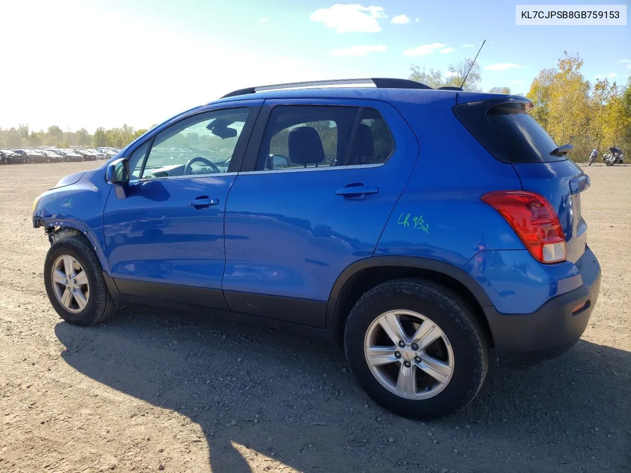 2016 Chevrolet Trax 1Lt VIN: KL7CJPSB8GB759153 Lot: 75644864