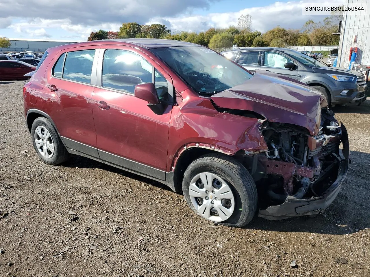 2016 Chevrolet Trax Ls VIN: 3GNCJKSB3GL260644 Lot: 75743934