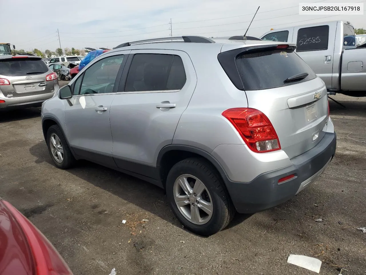 2016 Chevrolet Trax 1Lt VIN: 3GNCJPSB2GL167918 Lot: 75932514