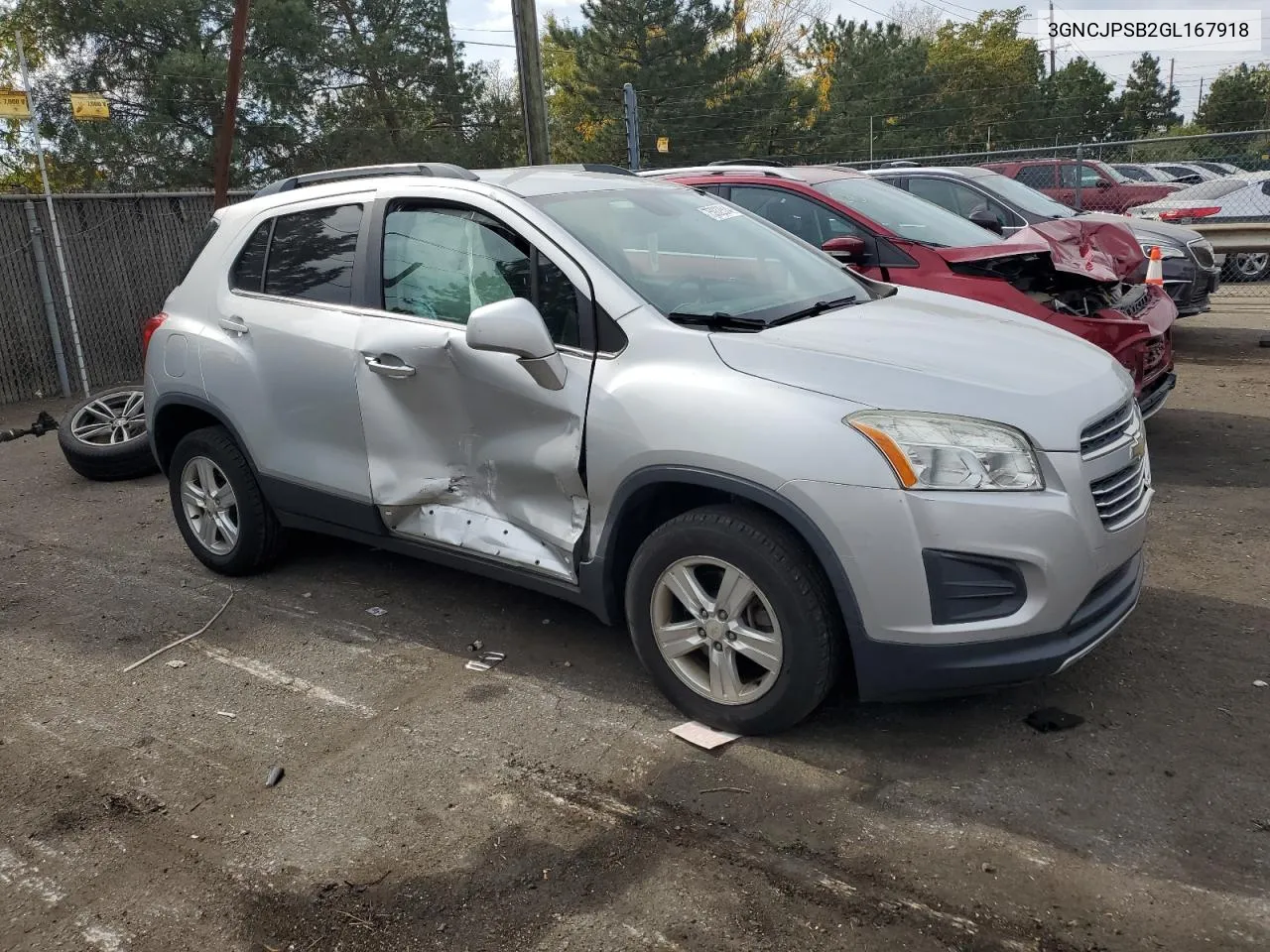 2016 Chevrolet Trax 1Lt VIN: 3GNCJPSB2GL167918 Lot: 75932514