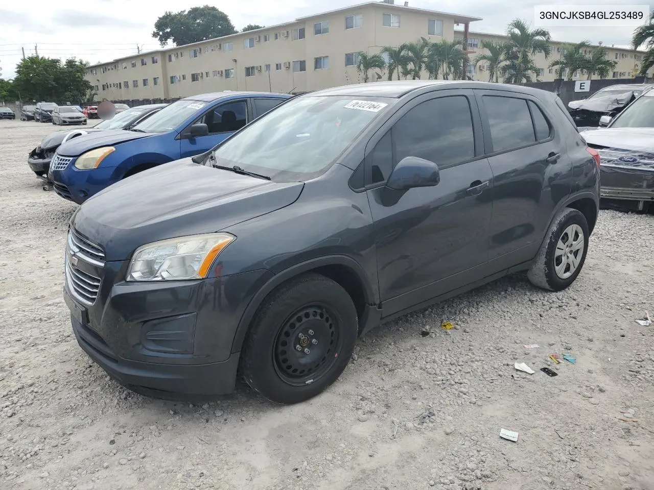 2016 Chevrolet Trax Ls VIN: 3GNCJKSB4GL253489 Lot: 76122164