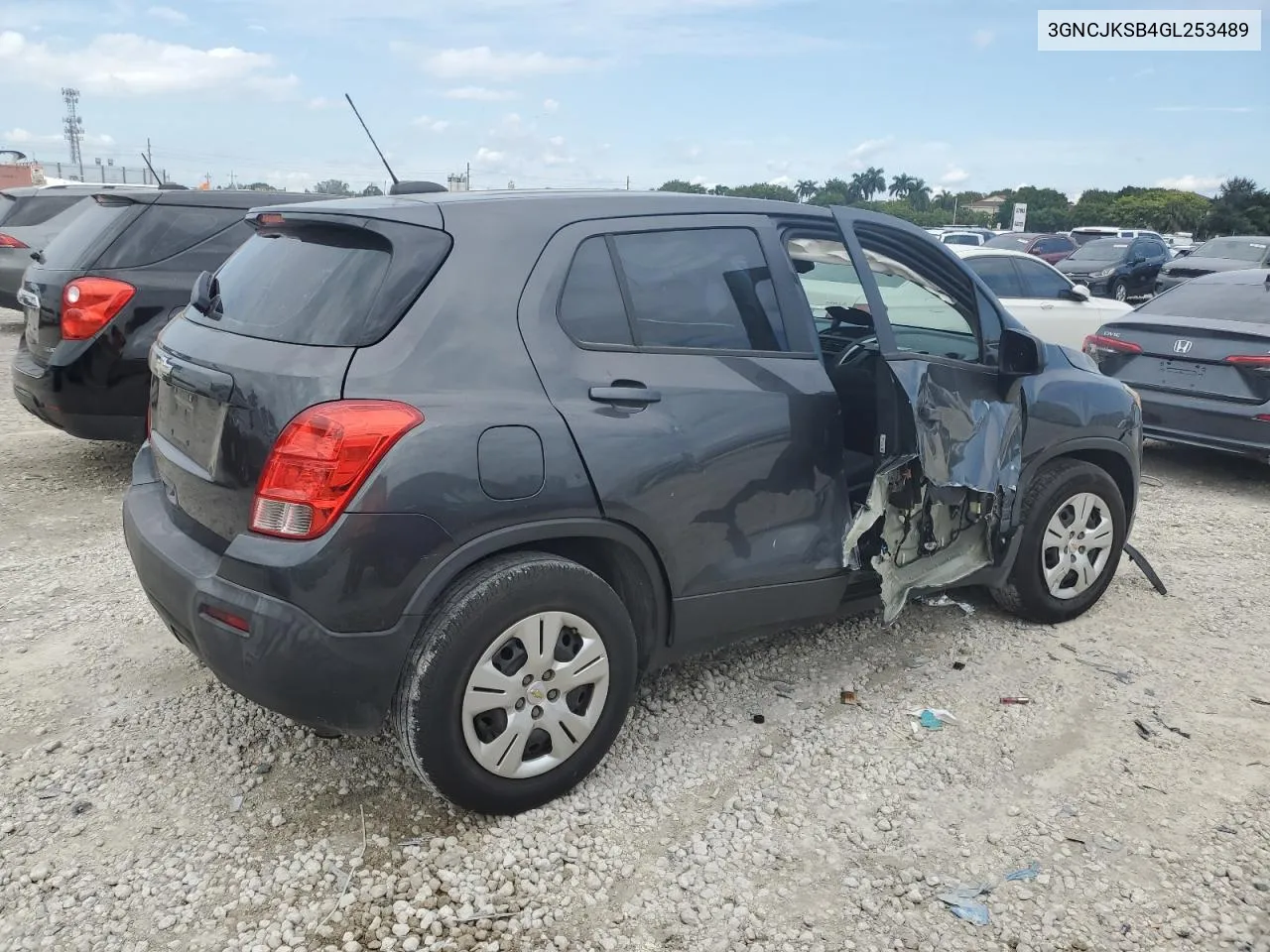 2016 Chevrolet Trax Ls VIN: 3GNCJKSB4GL253489 Lot: 76122164