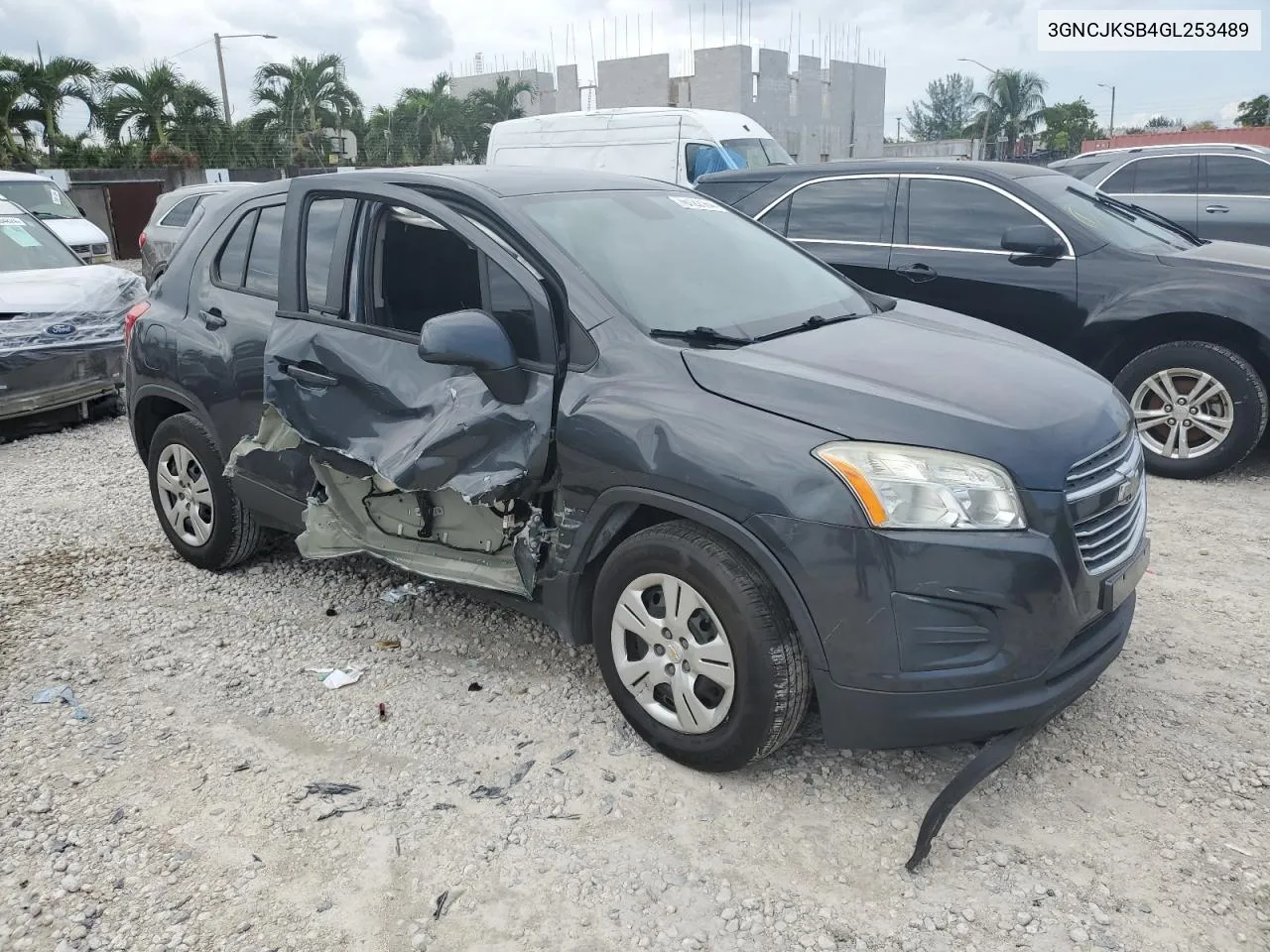 2016 Chevrolet Trax Ls VIN: 3GNCJKSB4GL253489 Lot: 76122164