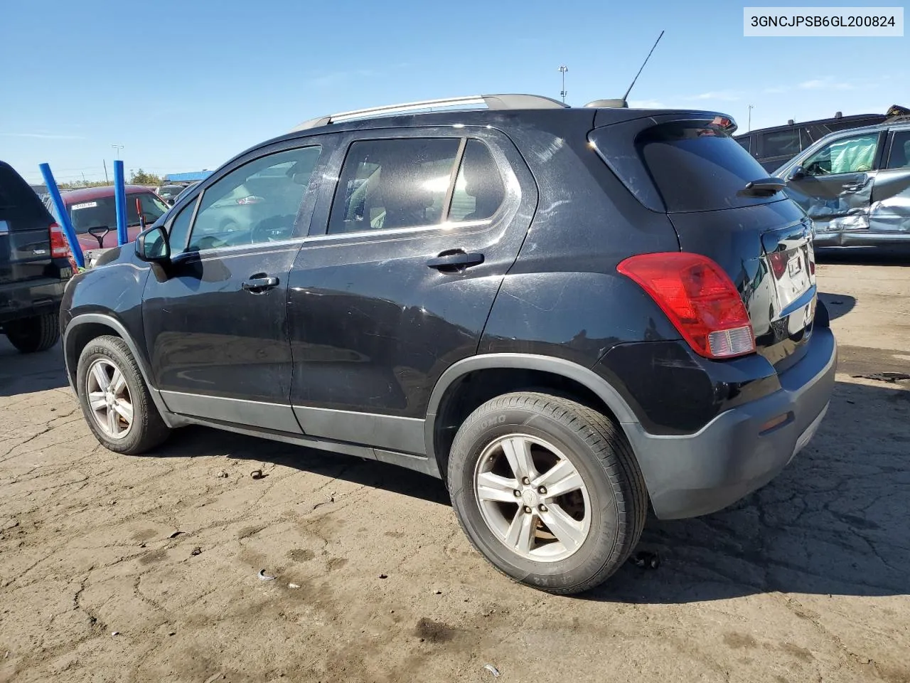 2016 Chevrolet Trax 1Lt VIN: 3GNCJPSB6GL200824 Lot: 76262364