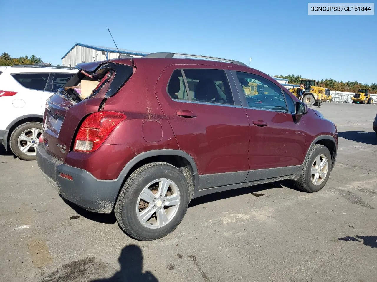 2016 Chevrolet Trax 1Lt VIN: 3GNCJPSB7GL151844 Lot: 76292094