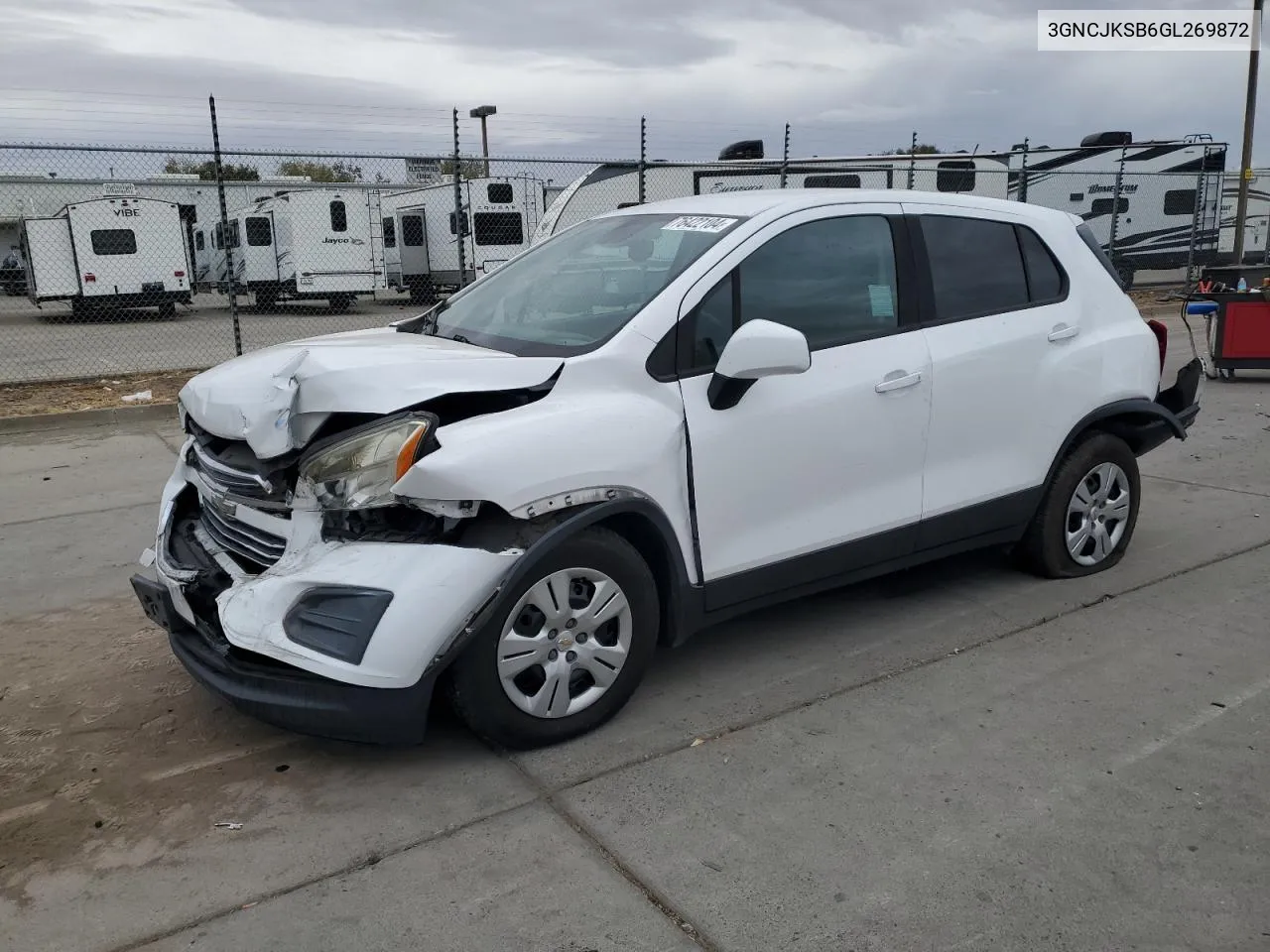 2016 Chevrolet Trax Ls VIN: 3GNCJKSB6GL269872 Lot: 76422104