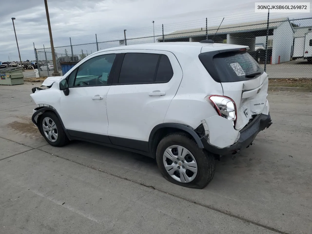 2016 Chevrolet Trax Ls VIN: 3GNCJKSB6GL269872 Lot: 76422104