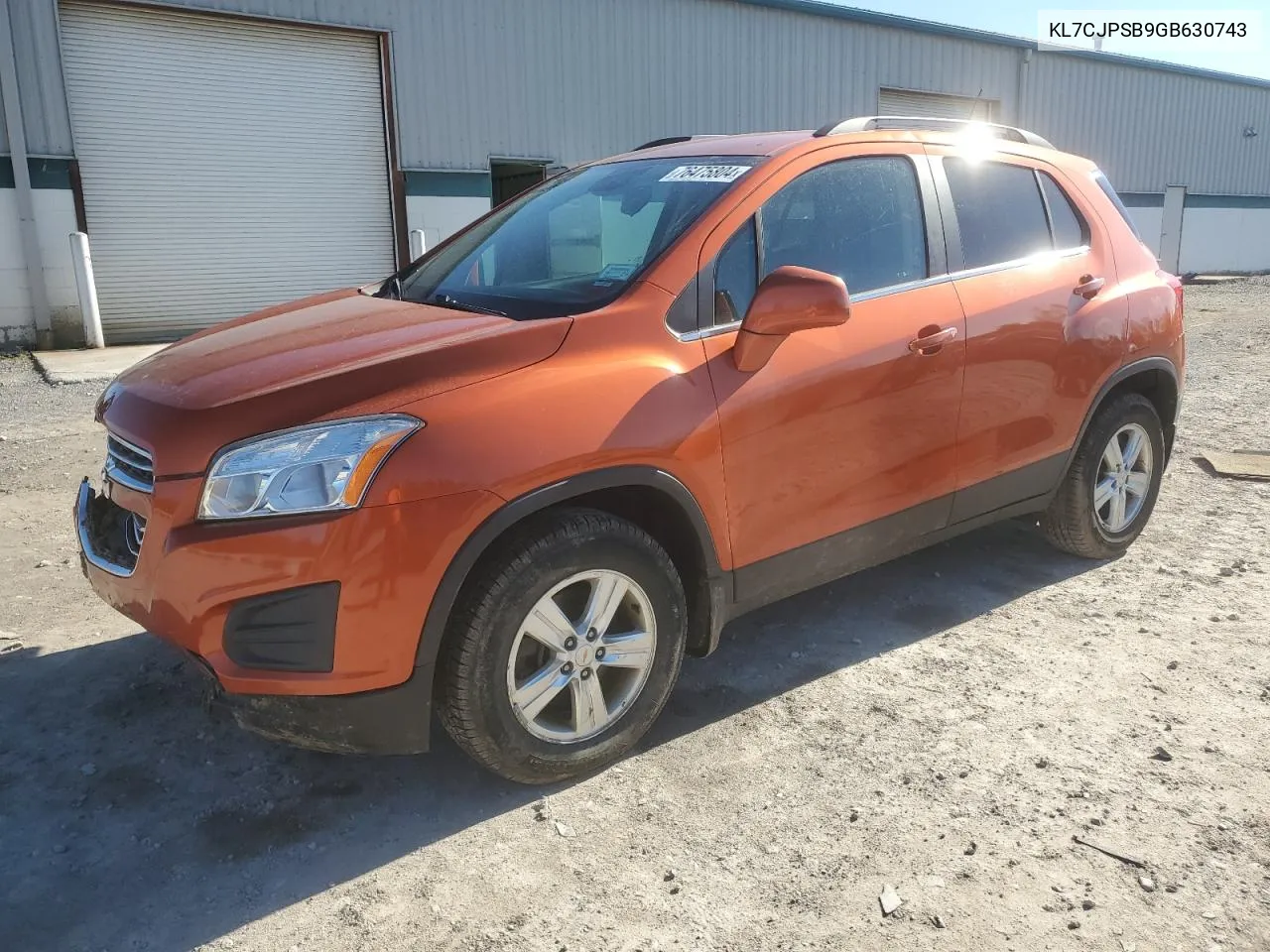 2016 Chevrolet Trax 1Lt VIN: KL7CJPSB9GB630743 Lot: 76475804