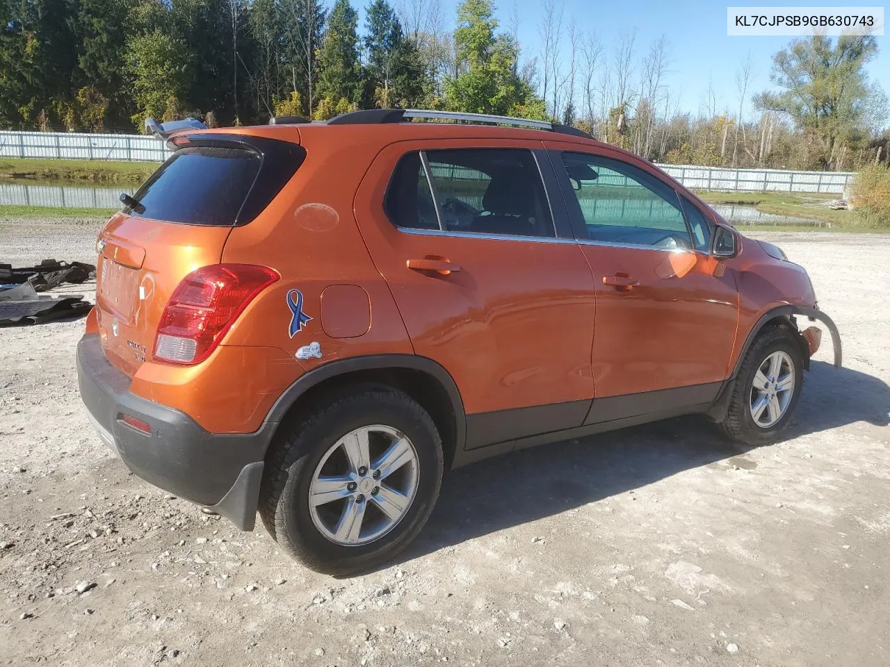 2016 Chevrolet Trax 1Lt VIN: KL7CJPSB9GB630743 Lot: 76475804