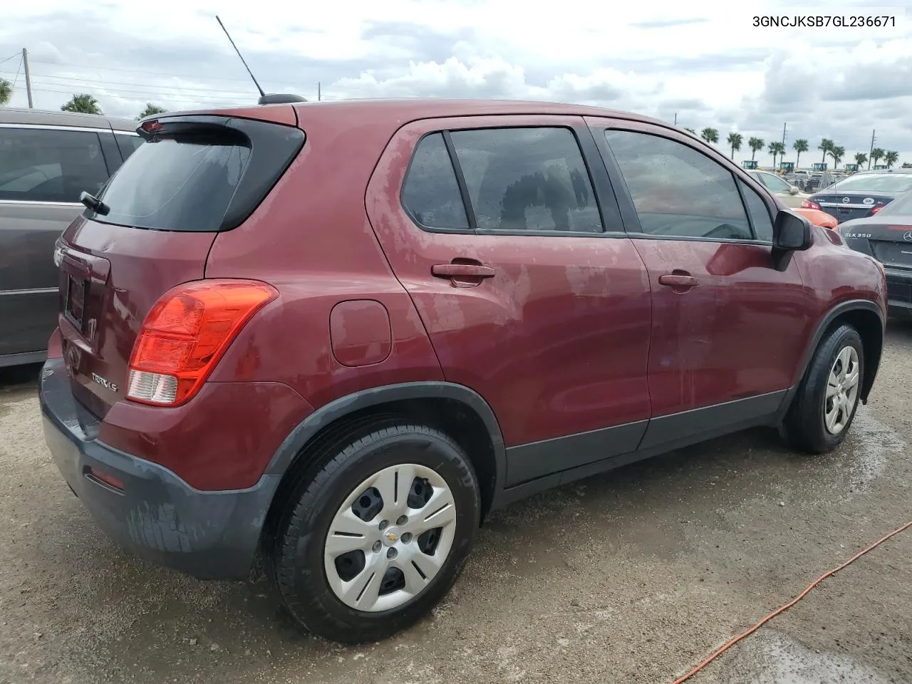 2016 Chevrolet Trax Ls VIN: 3GNCJKSB7GL236671 Lot: 76484014