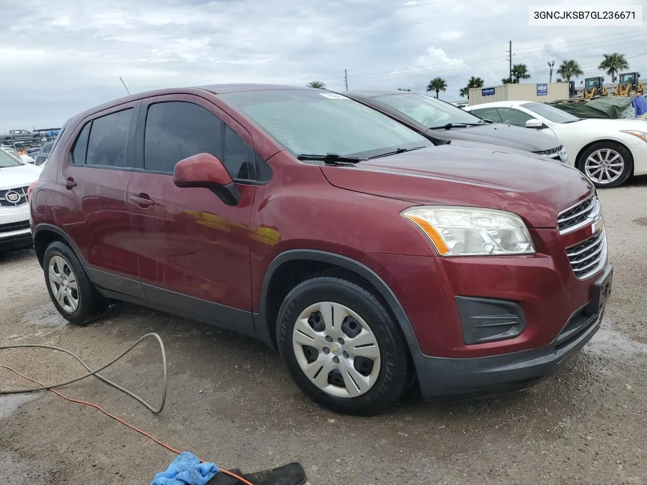 2016 Chevrolet Trax Ls VIN: 3GNCJKSB7GL236671 Lot: 76484014