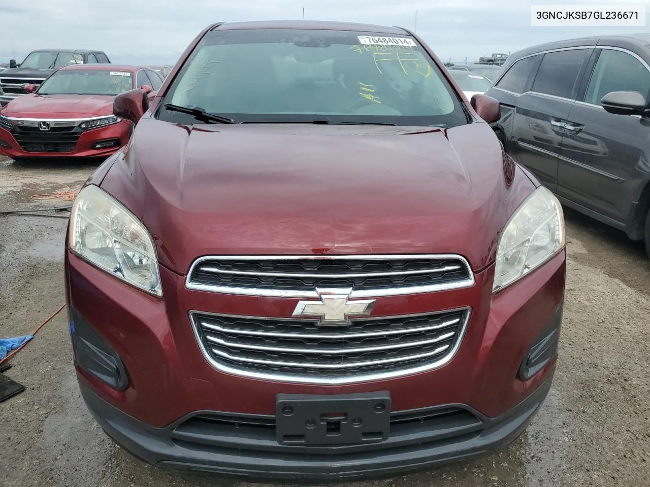 2016 Chevrolet Trax Ls VIN: 3GNCJKSB7GL236671 Lot: 76484014