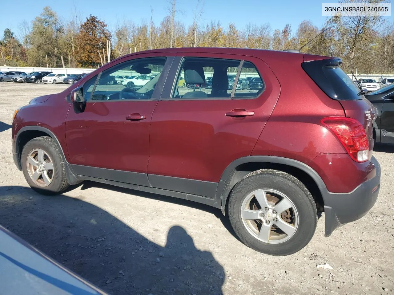 2016 Chevrolet Trax Ls VIN: 3GNCJNSB8GL240665 Lot: 76700564