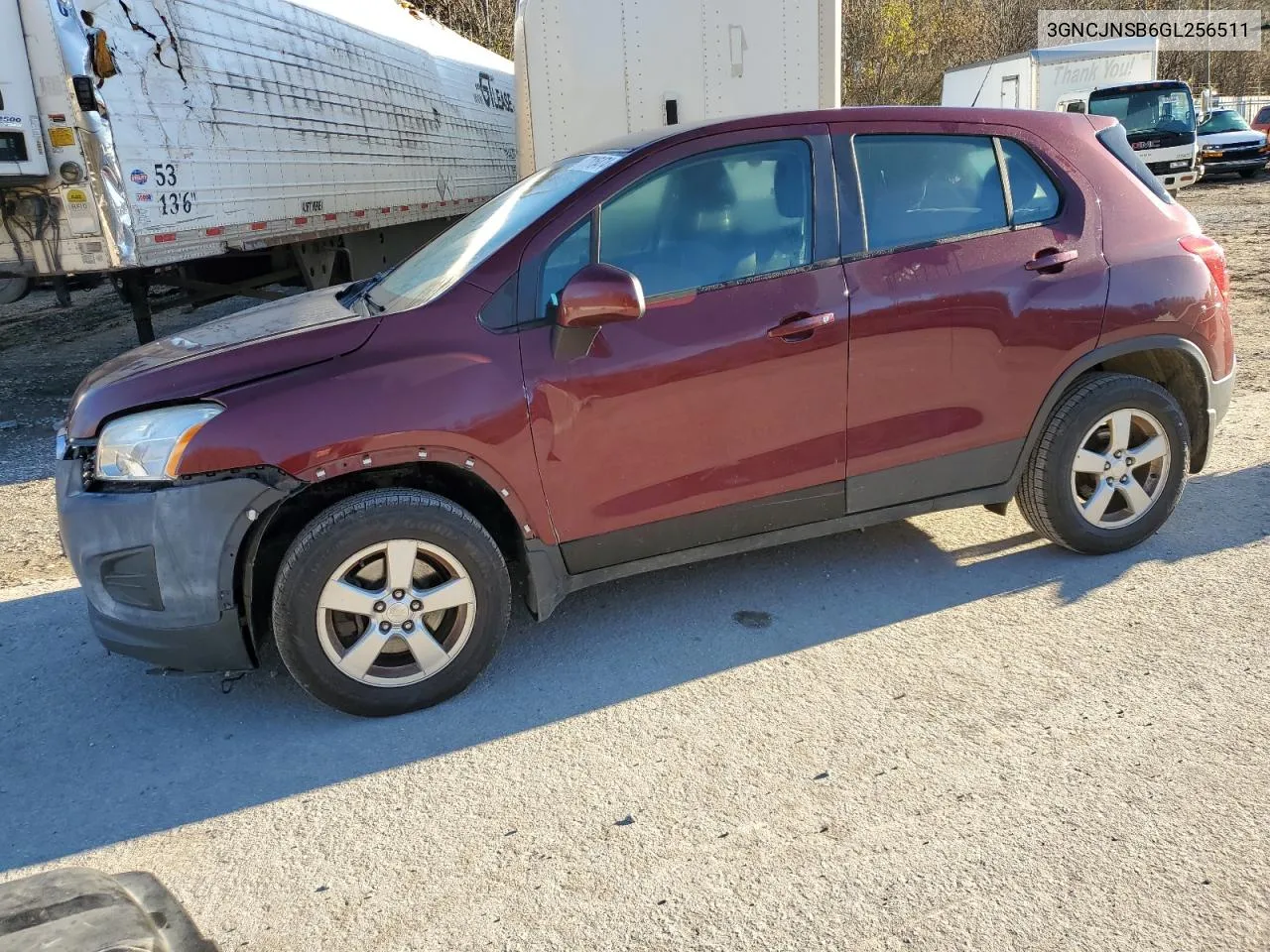 2016 Chevrolet Trax Ls VIN: 3GNCJNSB6GL256511 Lot: 77115474