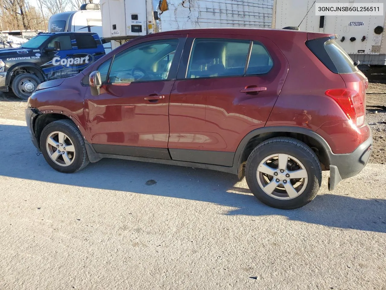 2016 Chevrolet Trax Ls VIN: 3GNCJNSB6GL256511 Lot: 77115474