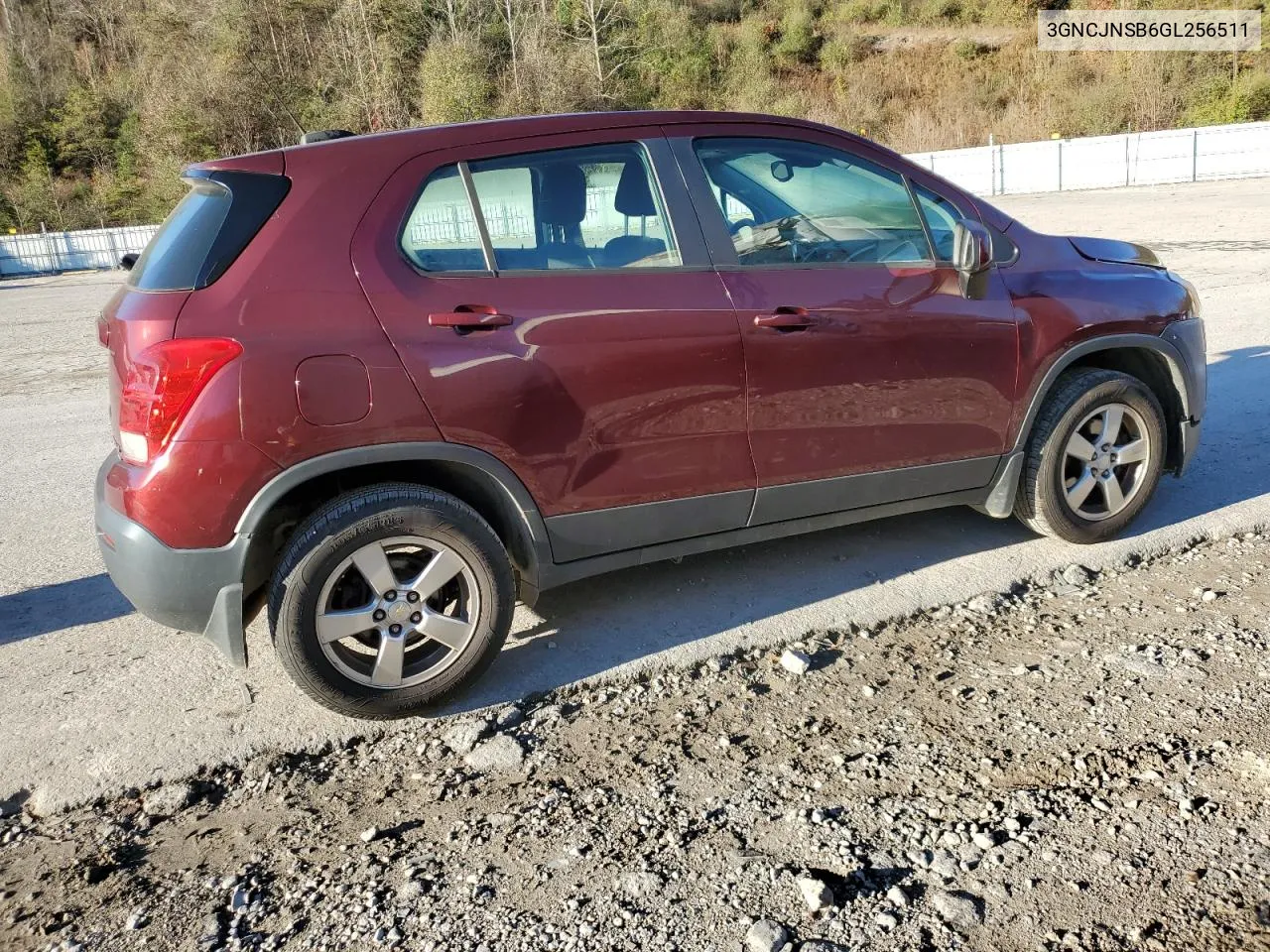 2016 Chevrolet Trax Ls VIN: 3GNCJNSB6GL256511 Lot: 77115474