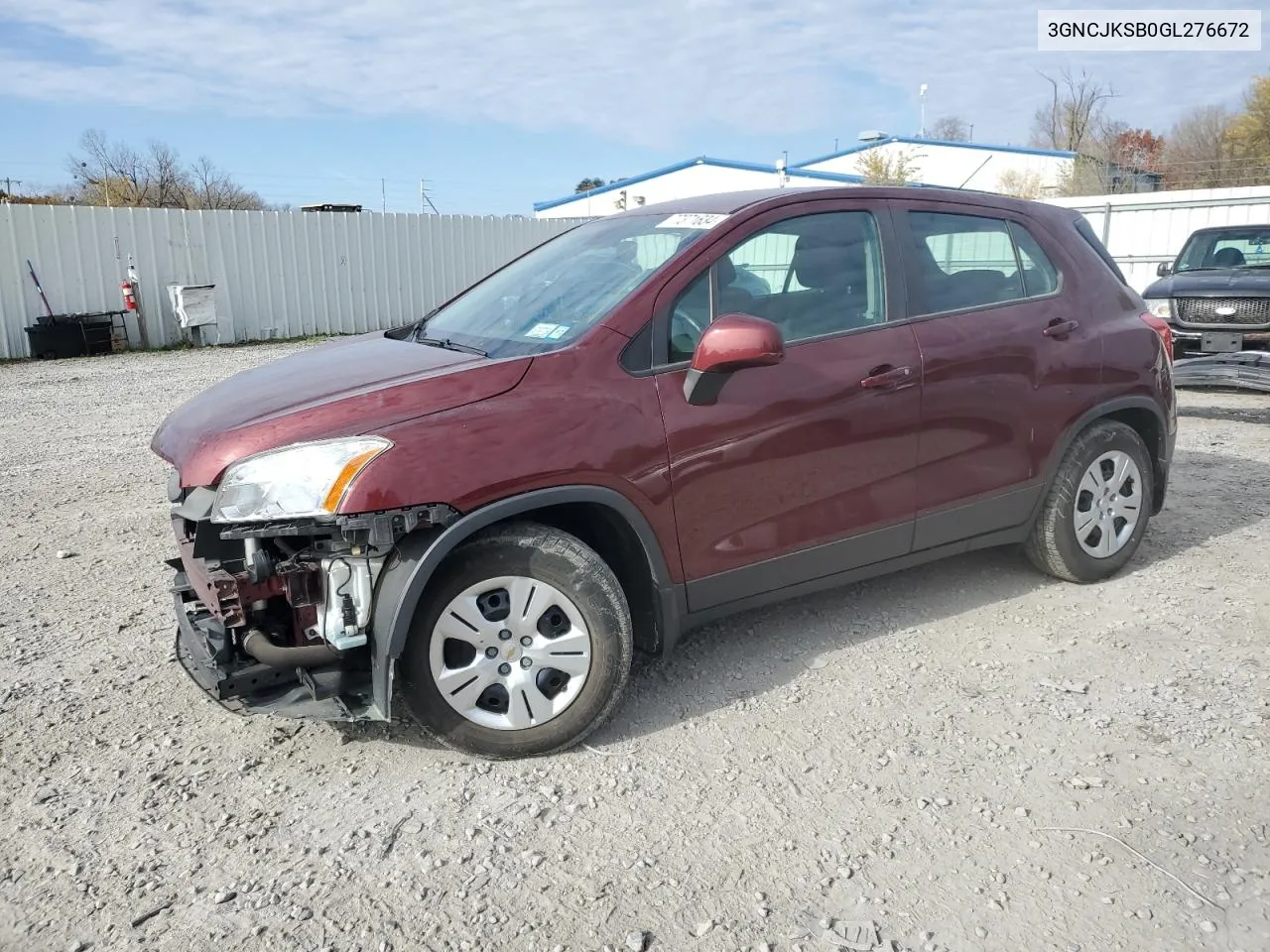 2016 Chevrolet Trax Ls VIN: 3GNCJKSB0GL276672 Lot: 77371634