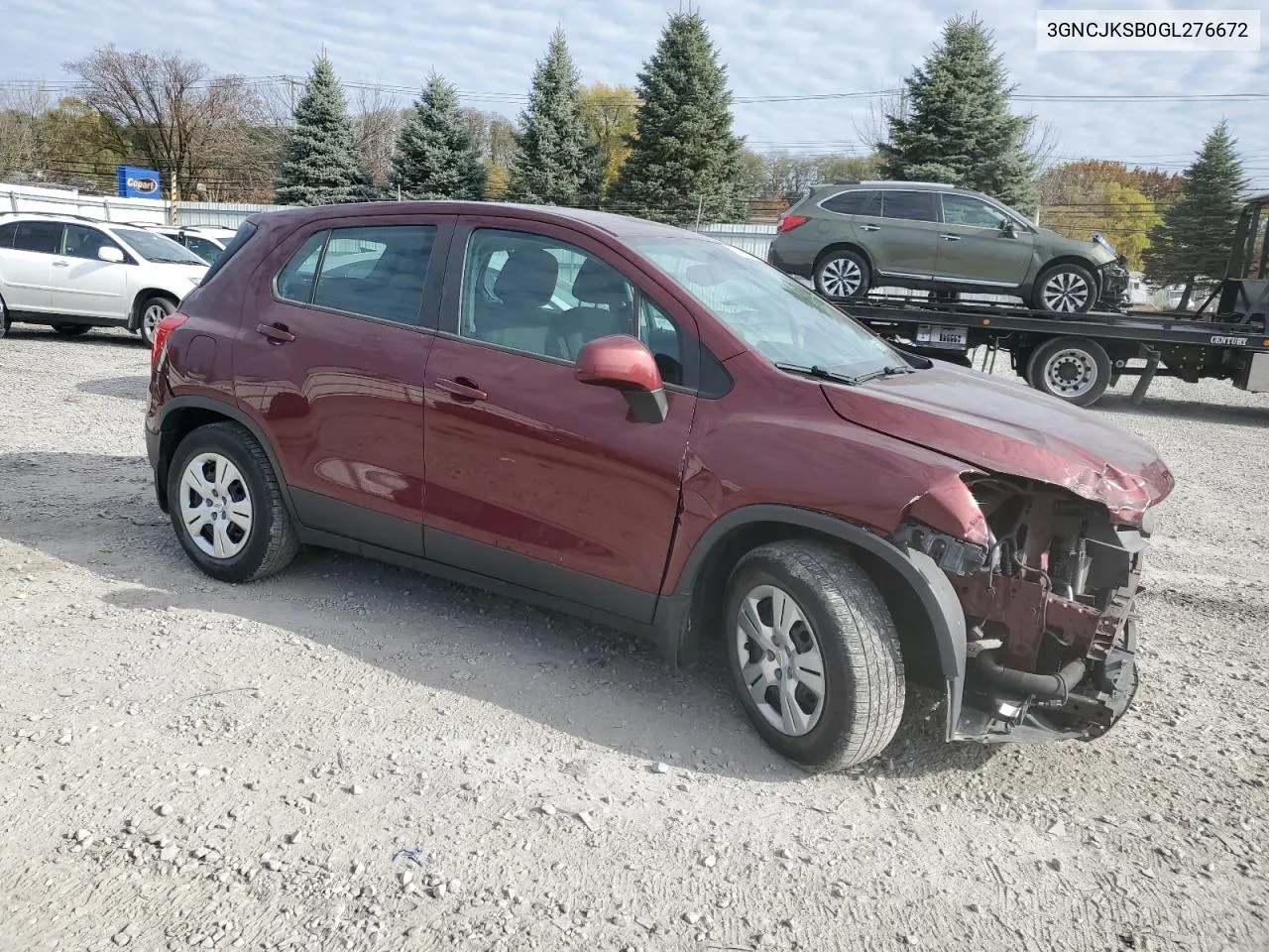 2016 Chevrolet Trax Ls VIN: 3GNCJKSB0GL276672 Lot: 77371634