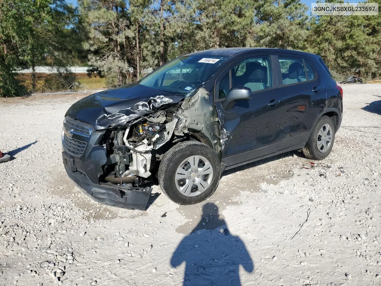 2016 Chevrolet Trax Ls VIN: 3GNCJKSBXGL233697 Lot: 77604214