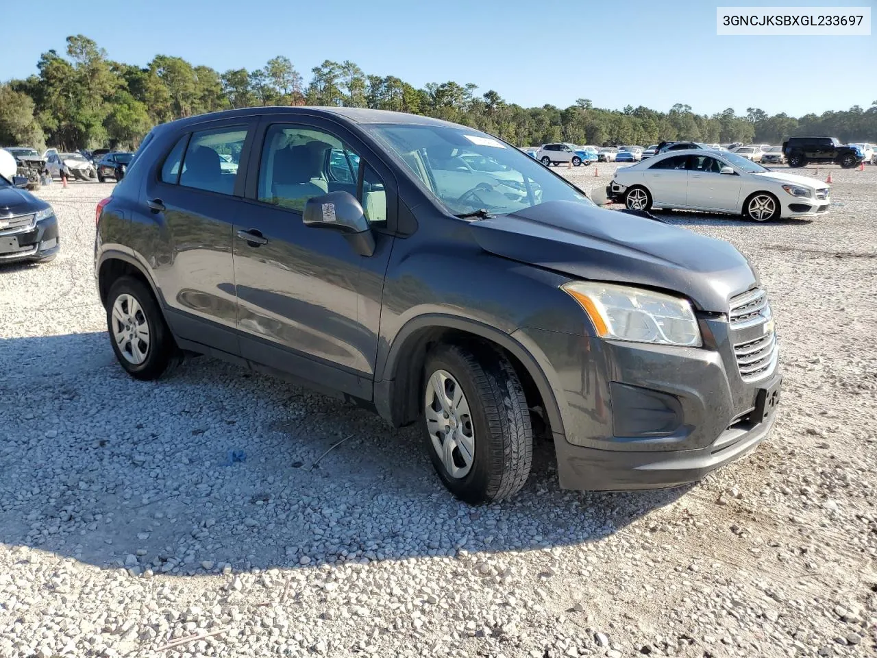 2016 Chevrolet Trax Ls VIN: 3GNCJKSBXGL233697 Lot: 77604214