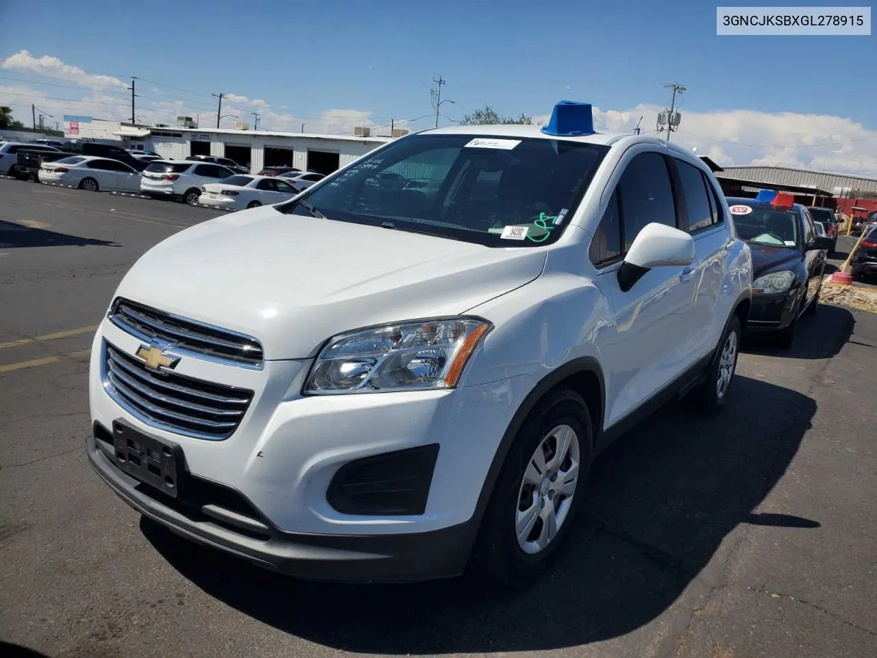 2016 Chevrolet Trax Ls VIN: 3GNCJKSBXGL278915 Lot: 77652994