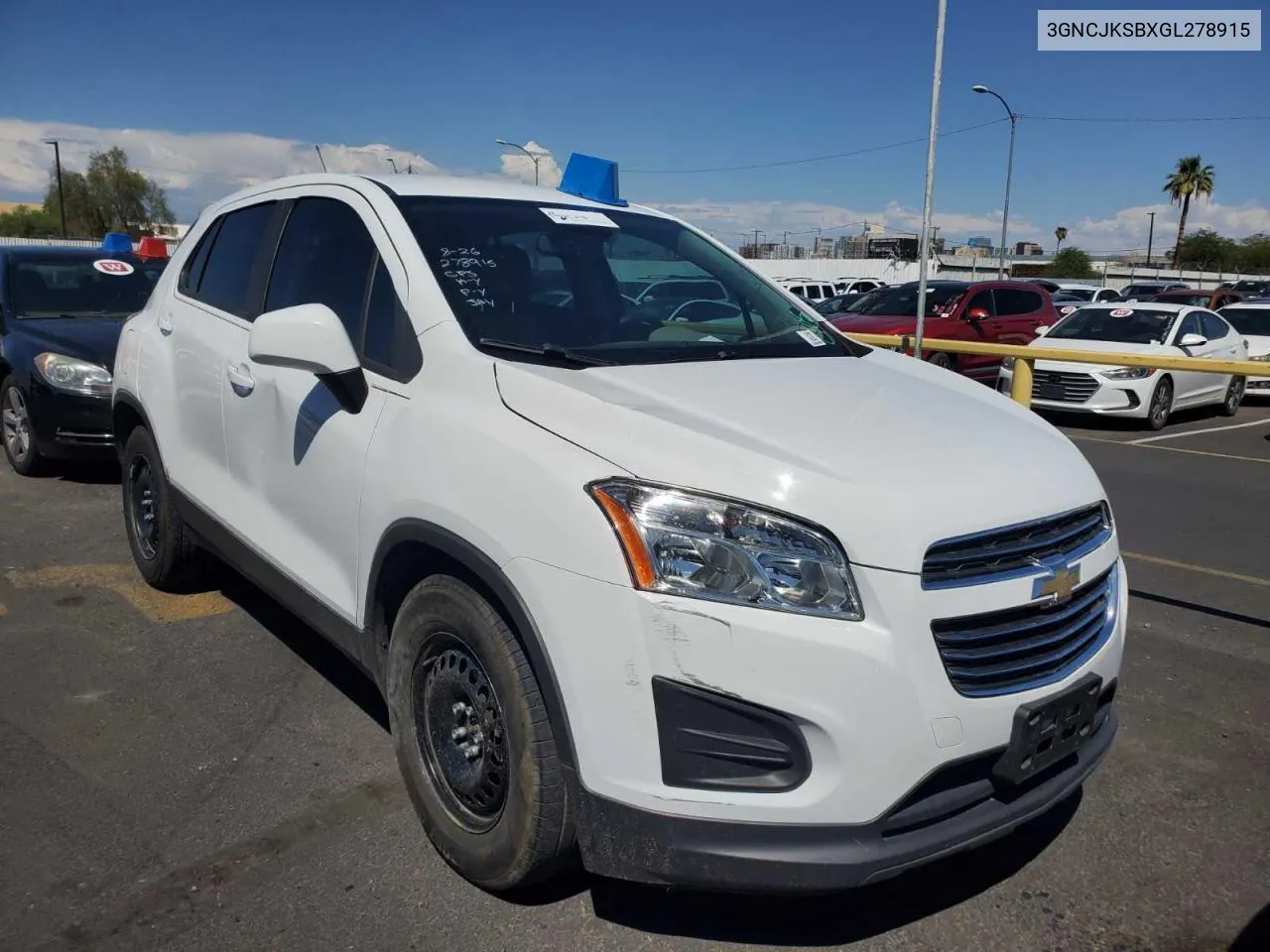 2016 Chevrolet Trax Ls VIN: 3GNCJKSBXGL278915 Lot: 77652994