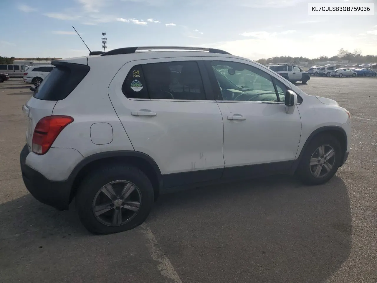 2016 Chevrolet Trax 1Lt VIN: KL7CJLSB3GB759036 Lot: 78382114