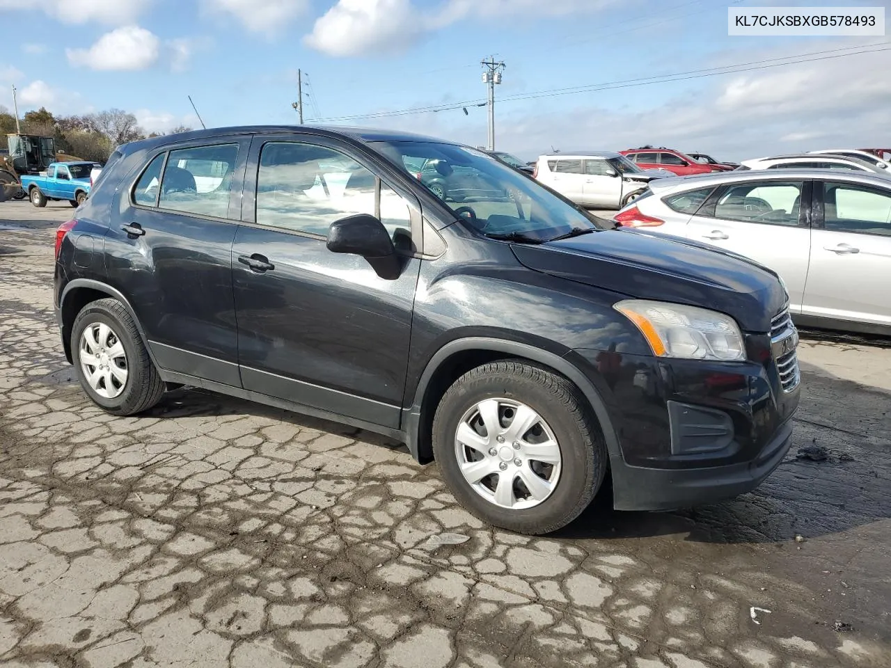 2016 Chevrolet Trax Ls VIN: KL7CJKSBXGB578493 Lot: 78438894