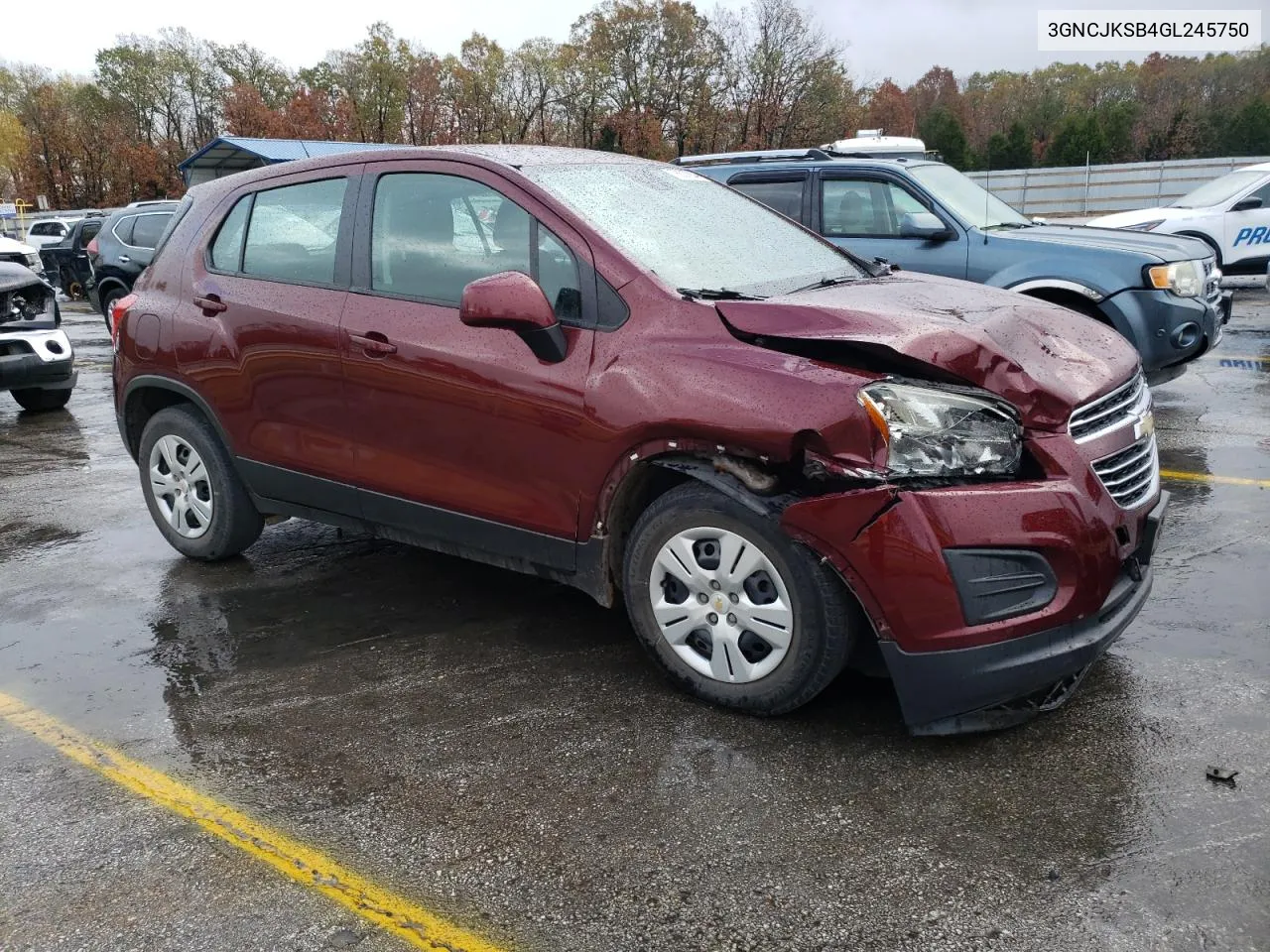 2016 Chevrolet Trax Ls VIN: 3GNCJKSB4GL245750 Lot: 78807004