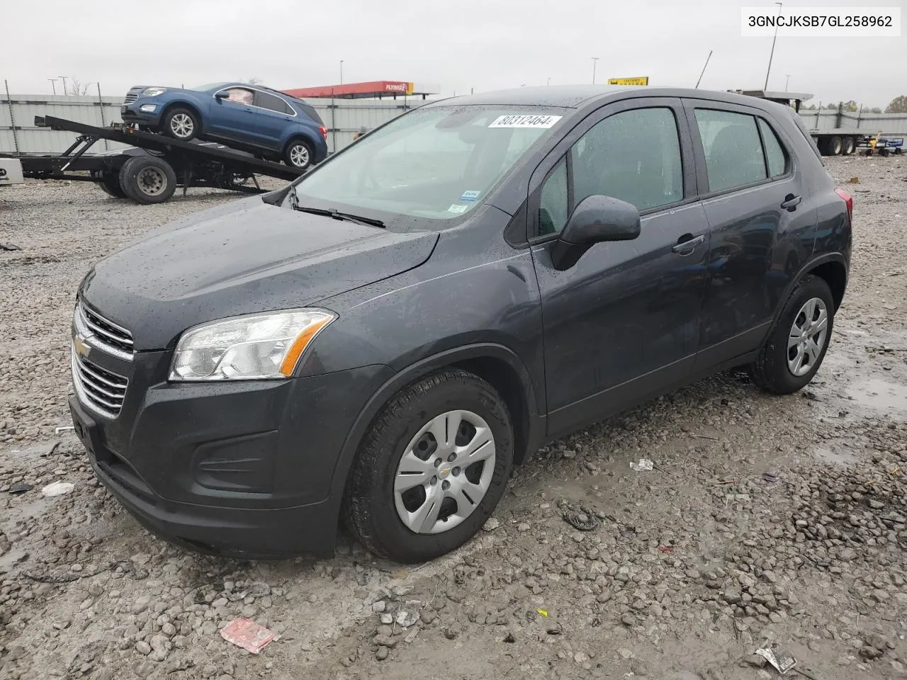 2016 Chevrolet Trax Ls VIN: 3GNCJKSB7GL258962 Lot: 80312464