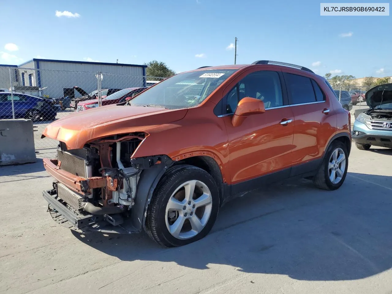 2016 Chevrolet Trax Ltz VIN: KL7CJRSB9GB690422 Lot: 80640694