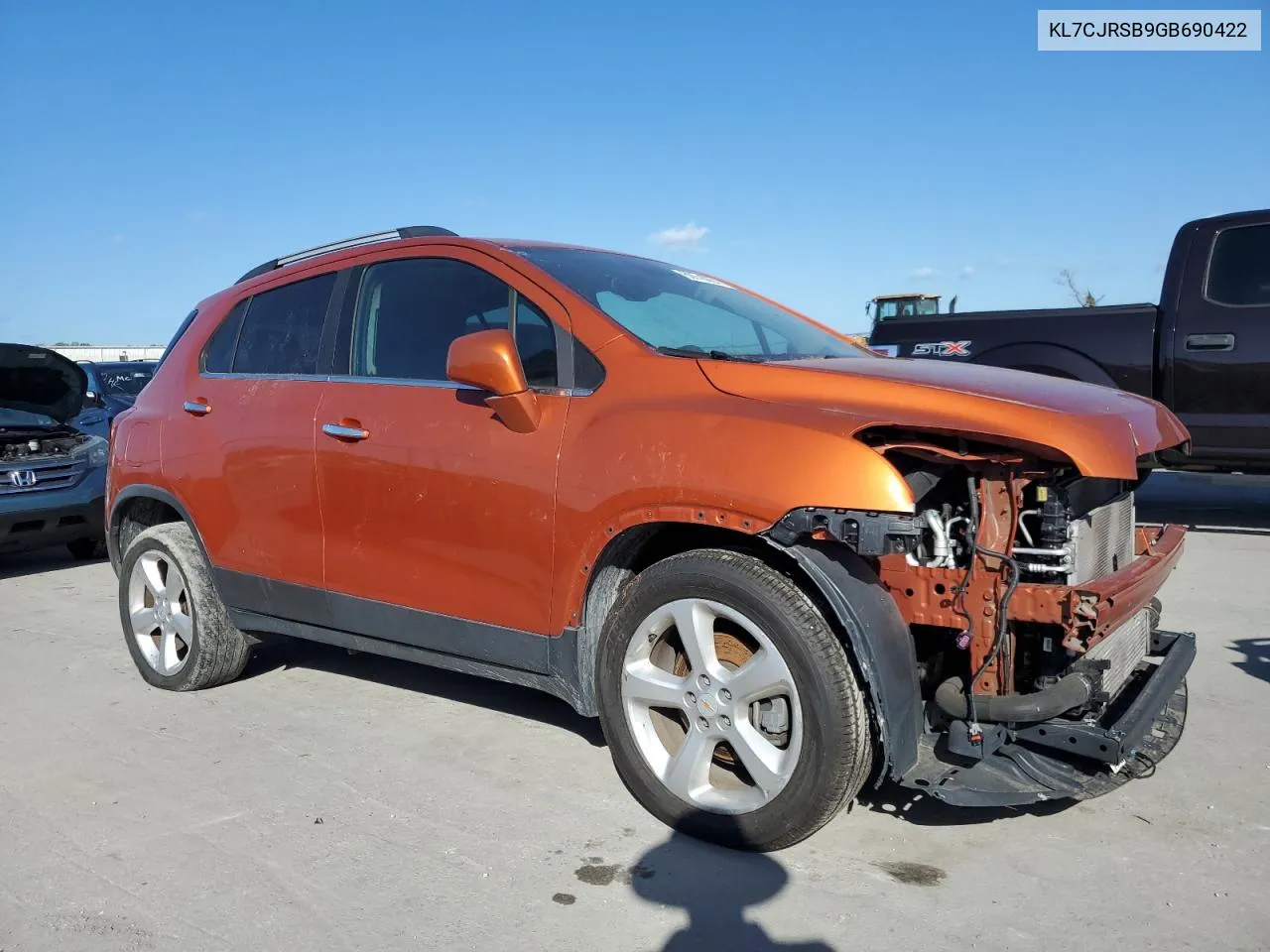 2016 Chevrolet Trax Ltz VIN: KL7CJRSB9GB690422 Lot: 80640694