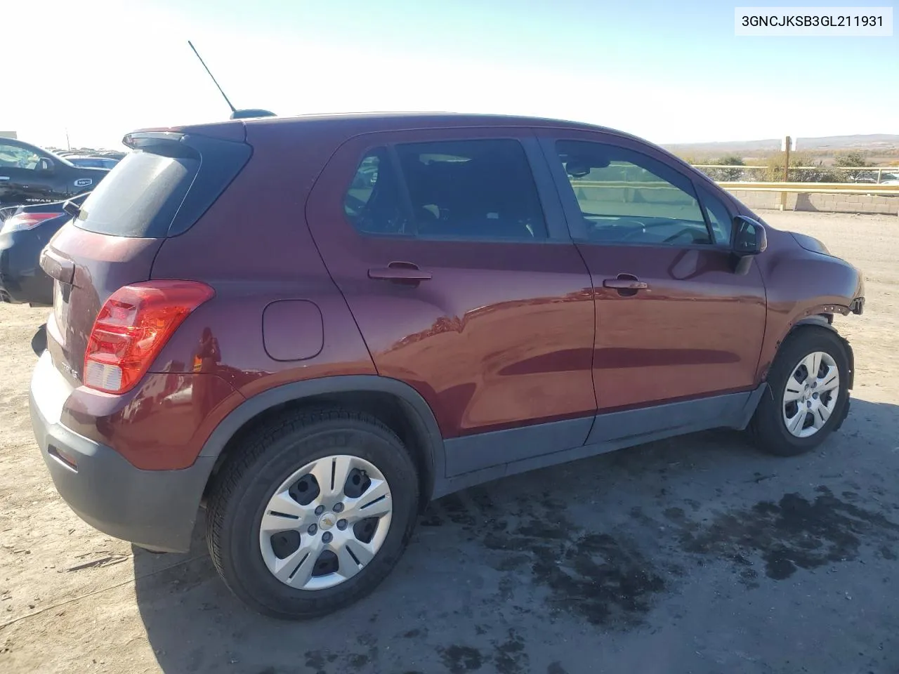 2016 Chevrolet Trax Ls VIN: 3GNCJKSB3GL211931 Lot: 80900684